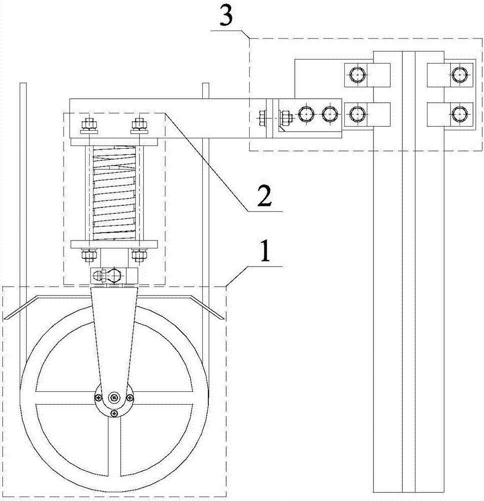 Hydraulic buffer type elevator tensioning device and tensioning method