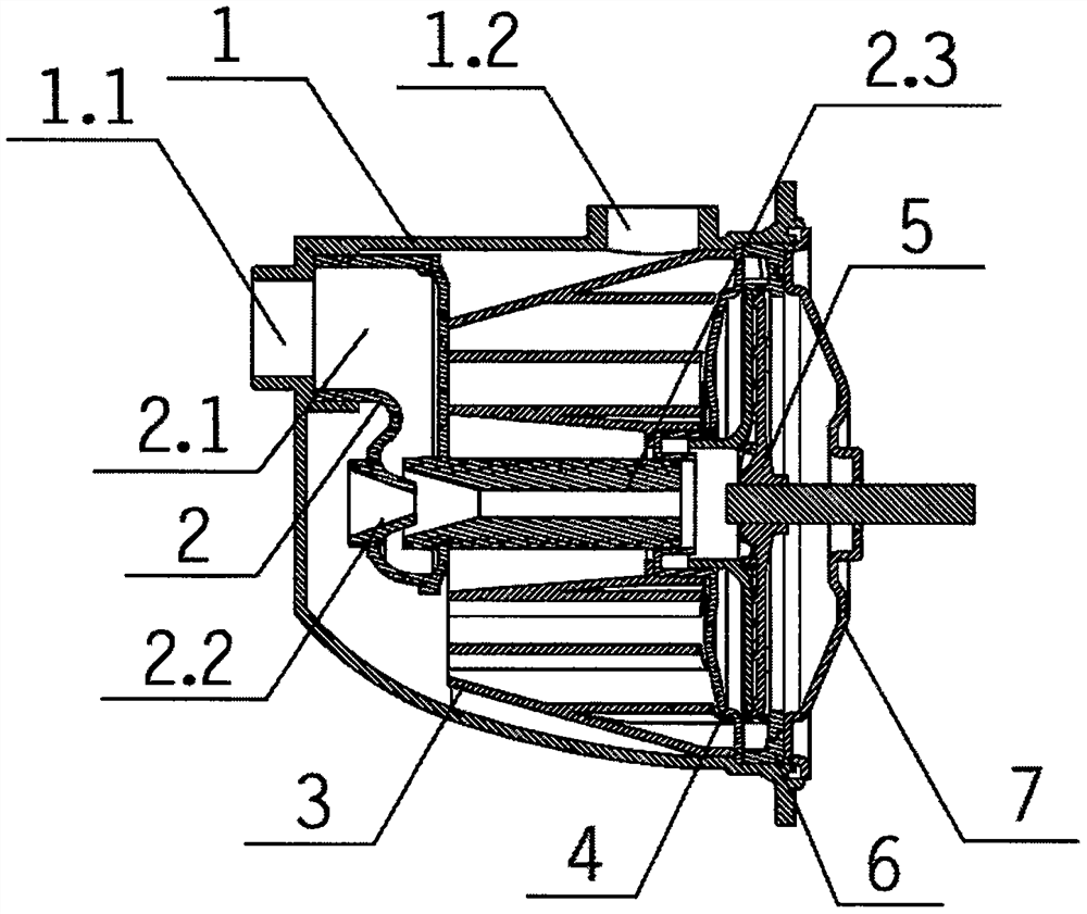 Injection pump with inner flow guide structure