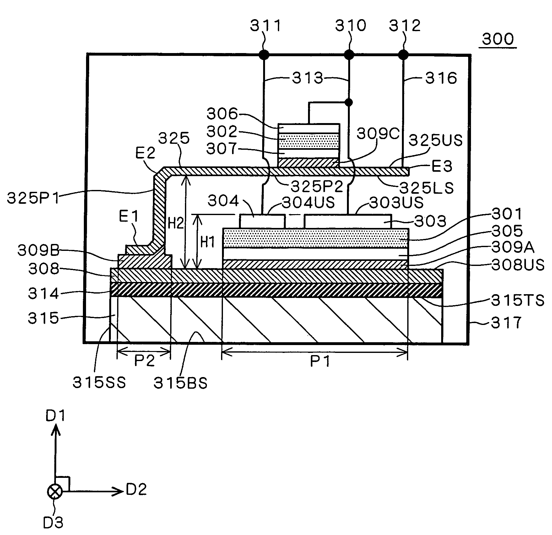 Semiconductor device with semiconductor chip formed by using wide gap semiconductor as base material