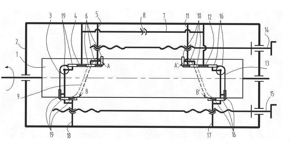 Biaxially oriented film binding-type horizontal stretching method and device