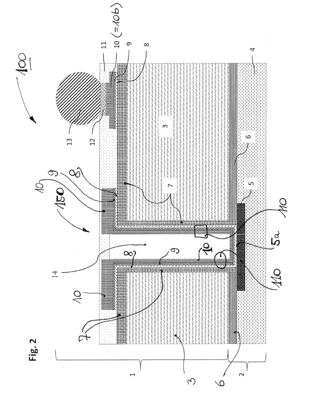 Electrical conductive vias in a semiconductor substrate and a corresponding manufacturing method