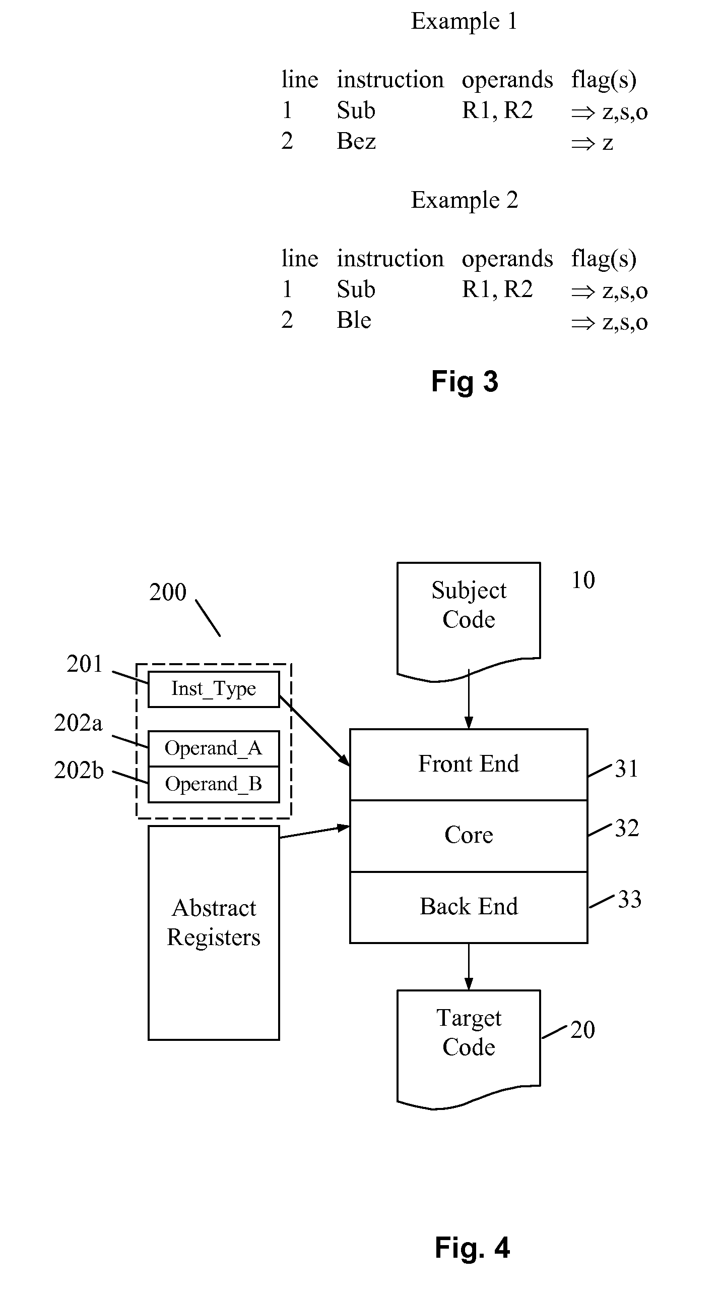 Condition code flag emulation for program code conversion