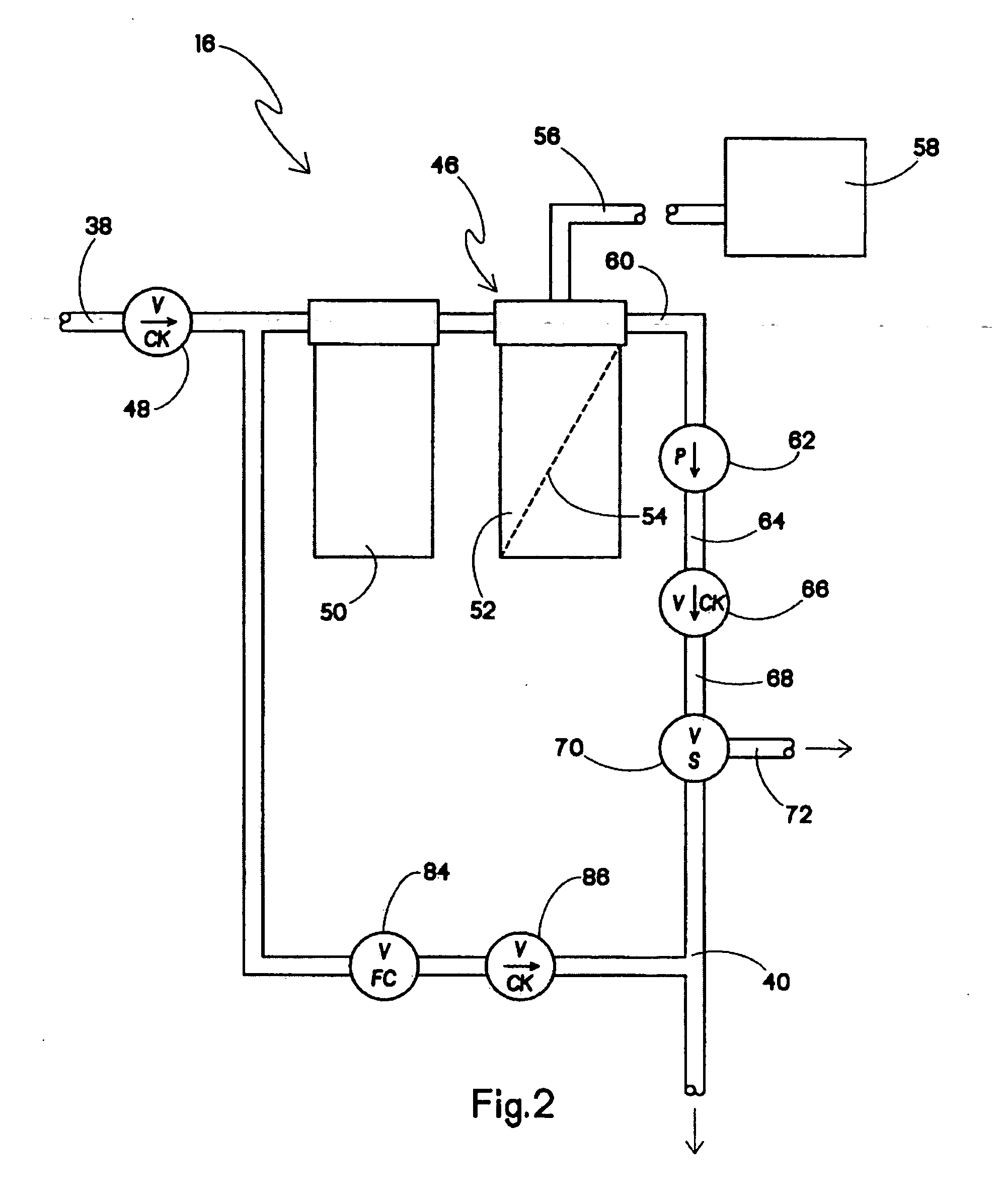 Flow-through tank for water treatment