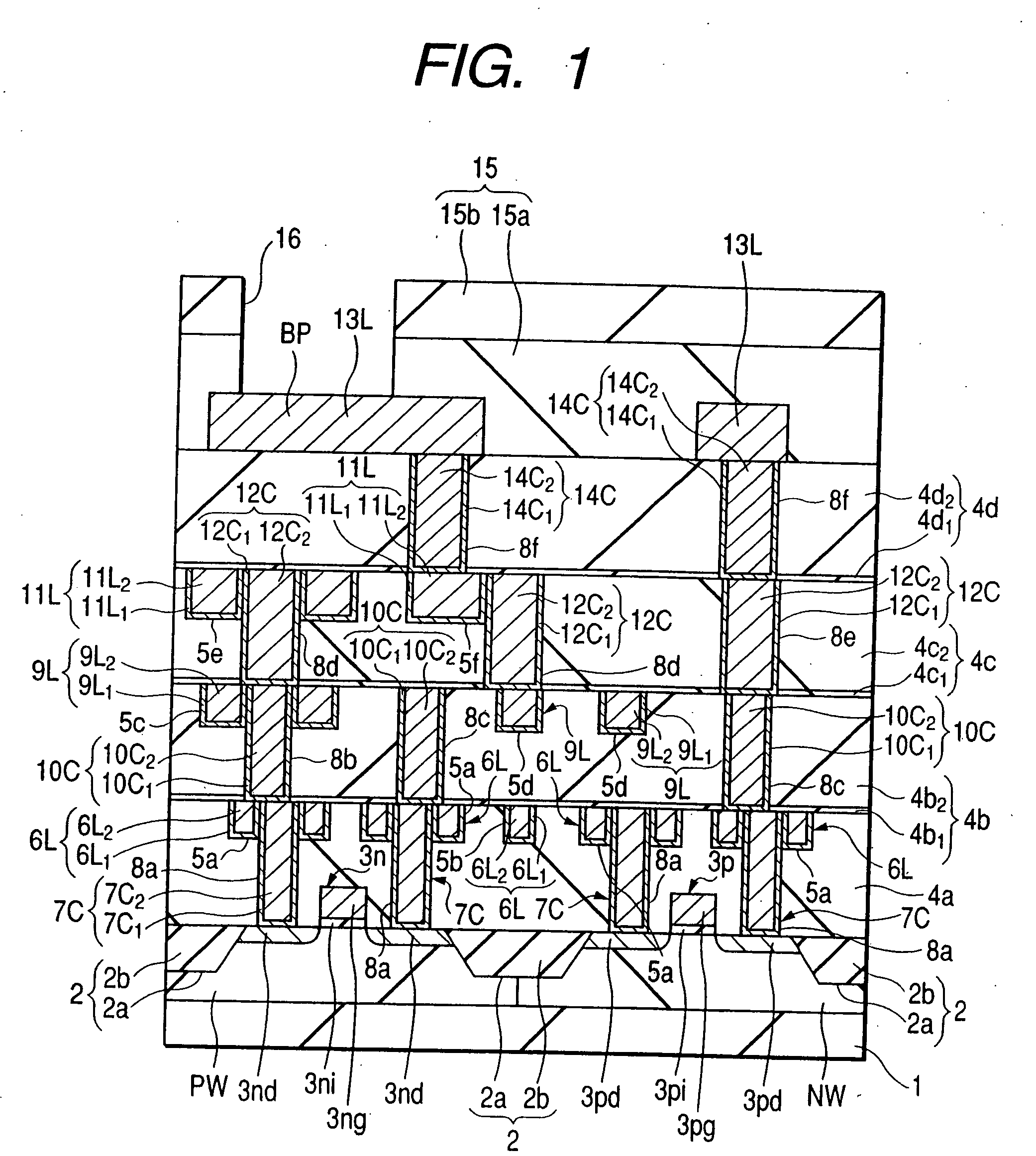 Fabrication process for a semiconductor integrated circuit device