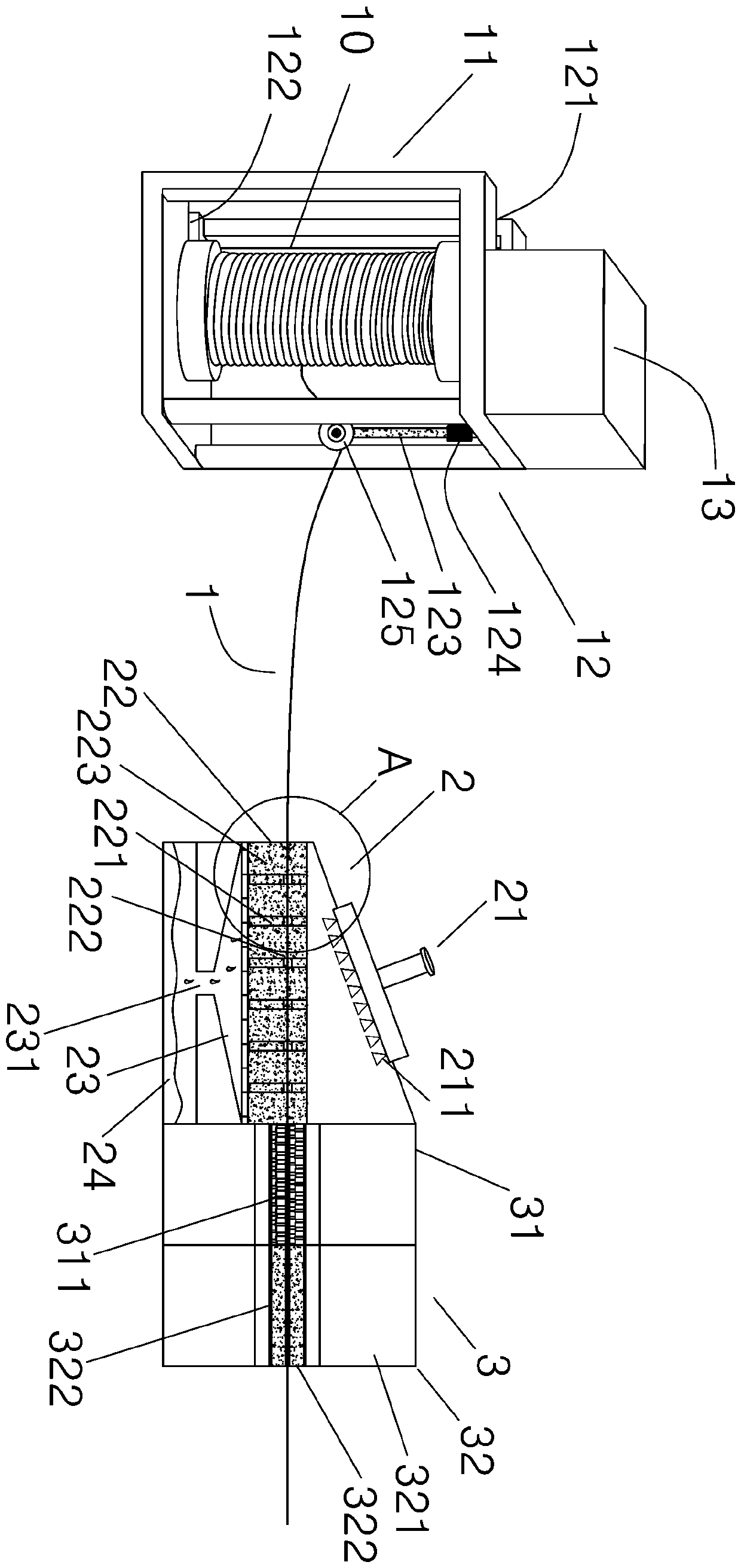Derusting device for steel surface