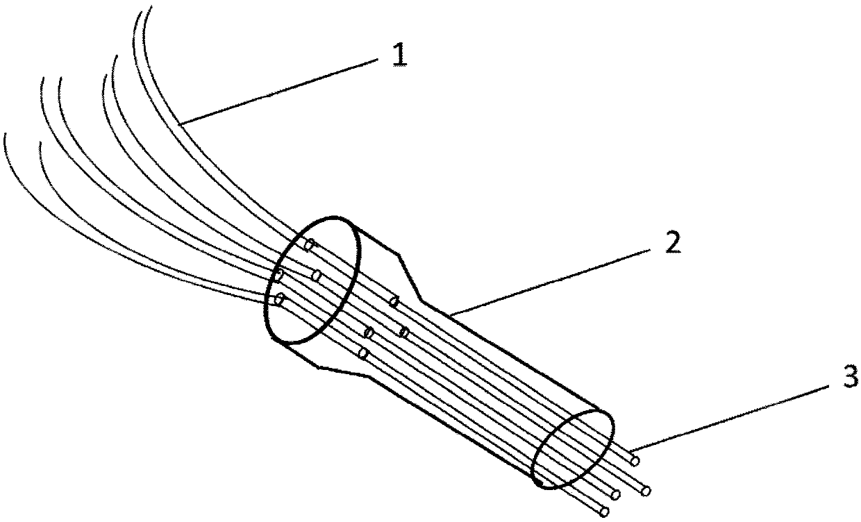 Pulling method of array optical fiber optical tweezers