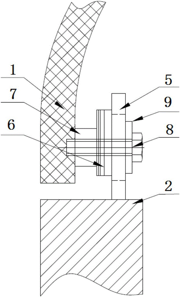 Mounting structure and mounting method for driver cab bow cap