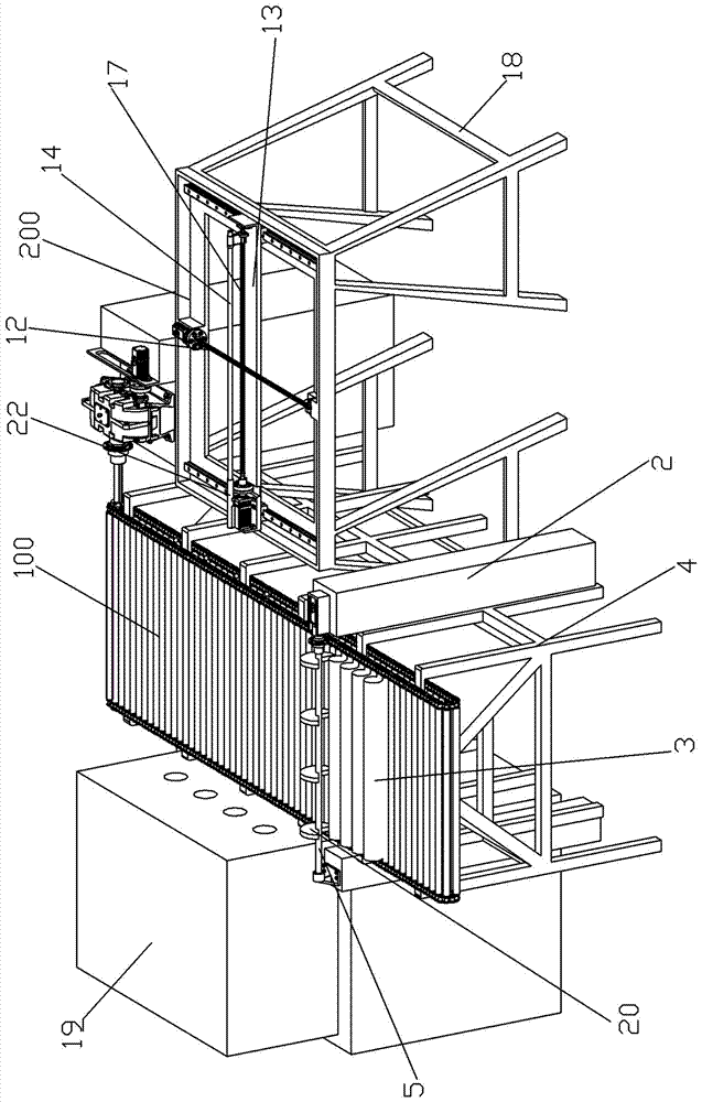 A multi-station automatic distance-divided bar conveying device