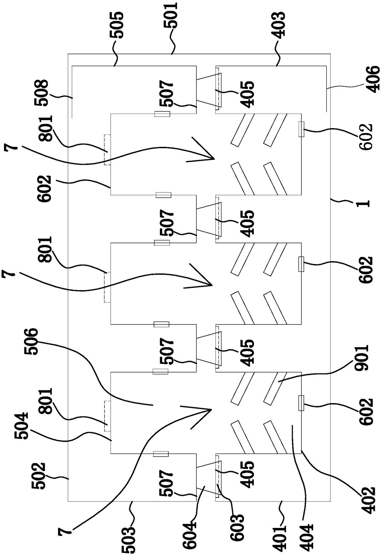 Multi-bulb light containing box used for logistics