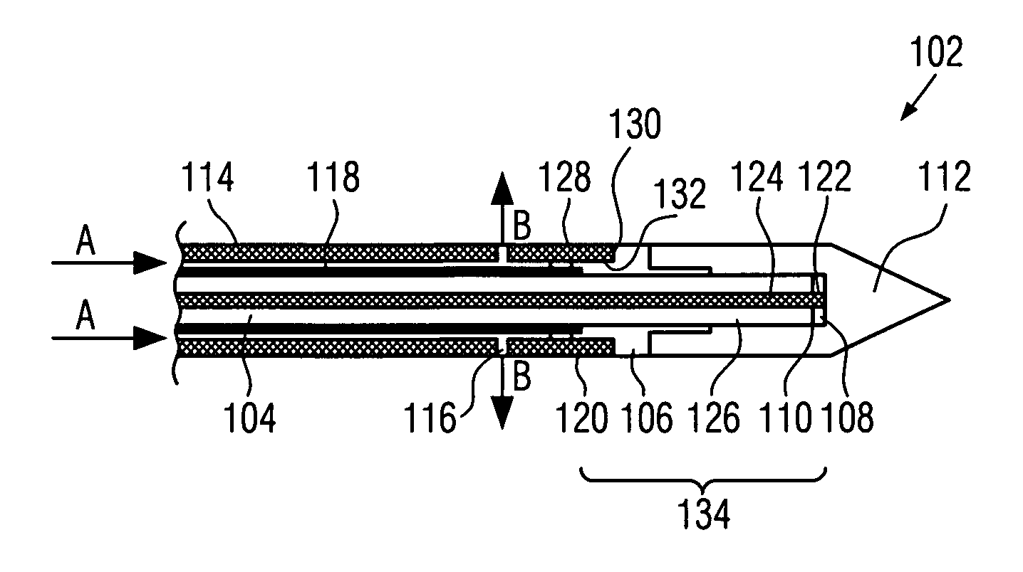 Radiation applicator and method of radiating tissue