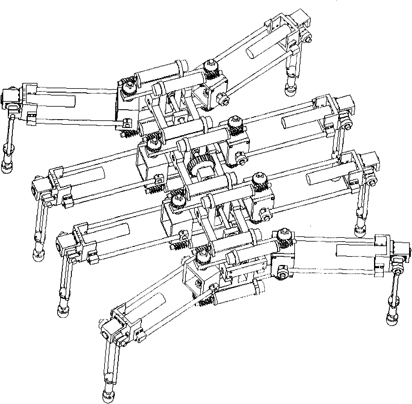 Reversible and amphibious multi-legged robot with variable postures