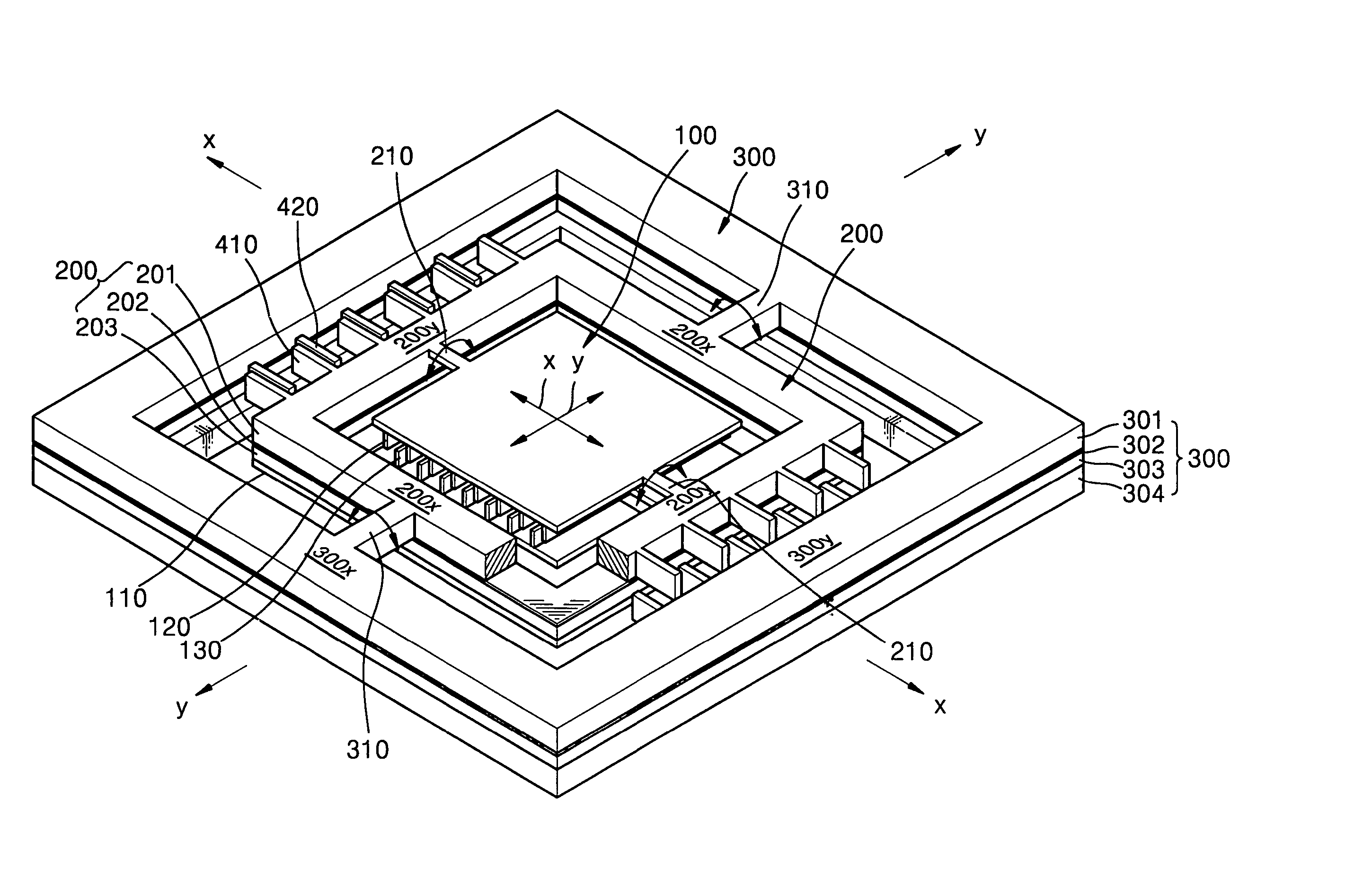 2-D actuator and manufacturing method thereof