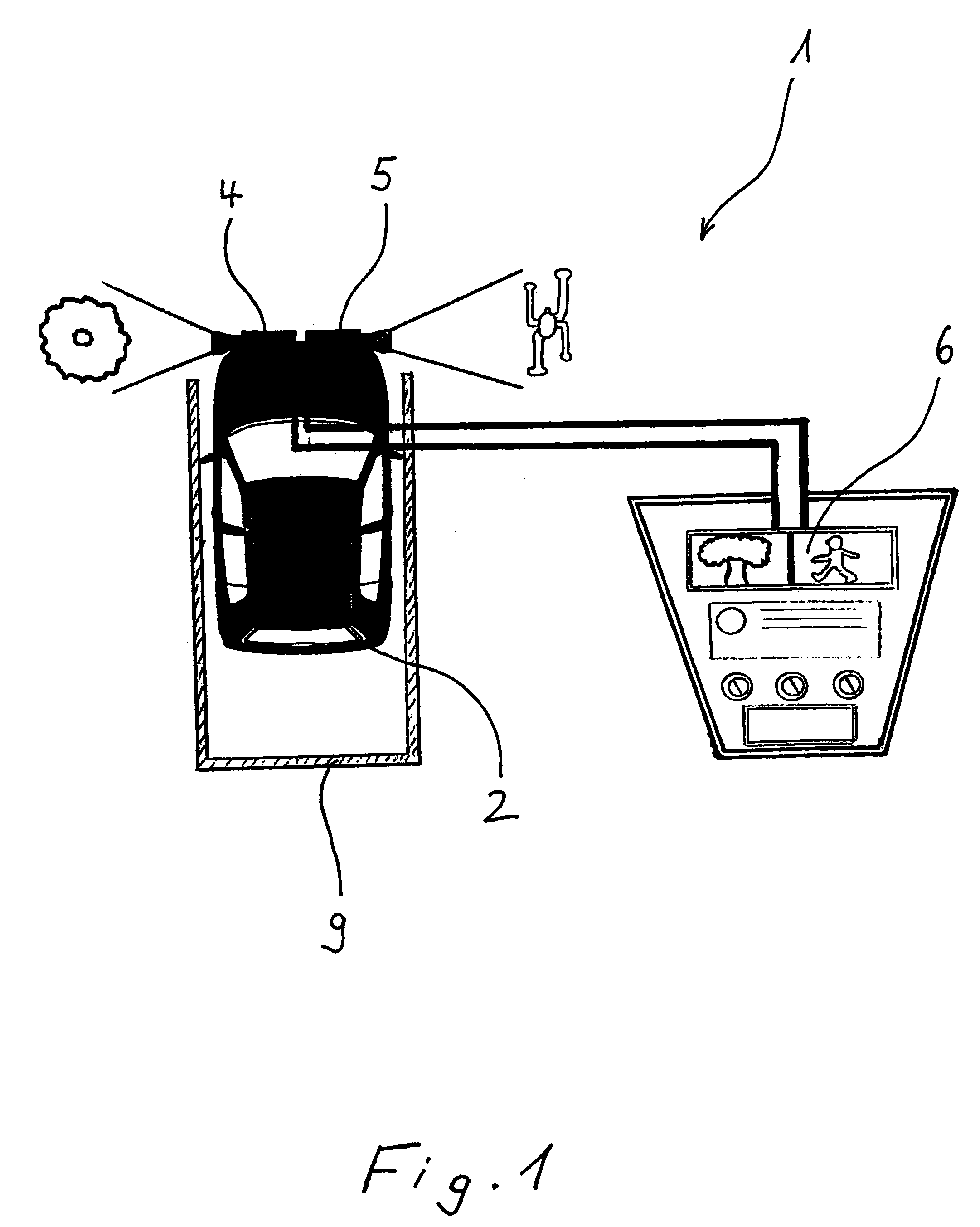 Monitoring device for a motor vehicle
