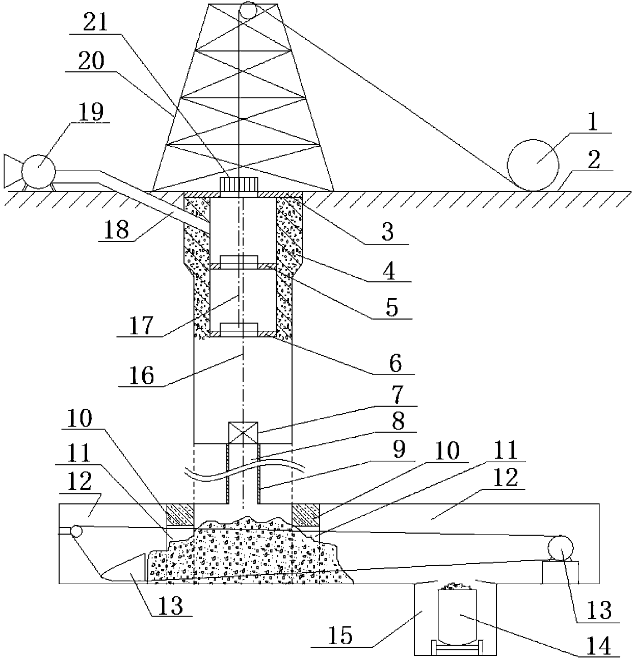 Ultra-large hole-diameter drilling shaft drilling method
