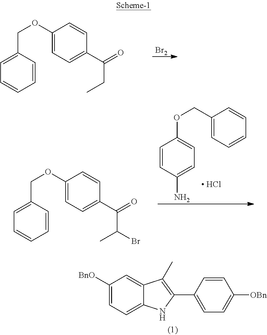 Process for the preparation of 5-benzyloxy-2-(4-benzyloxyphenyl)-3-methyl-1H-indole