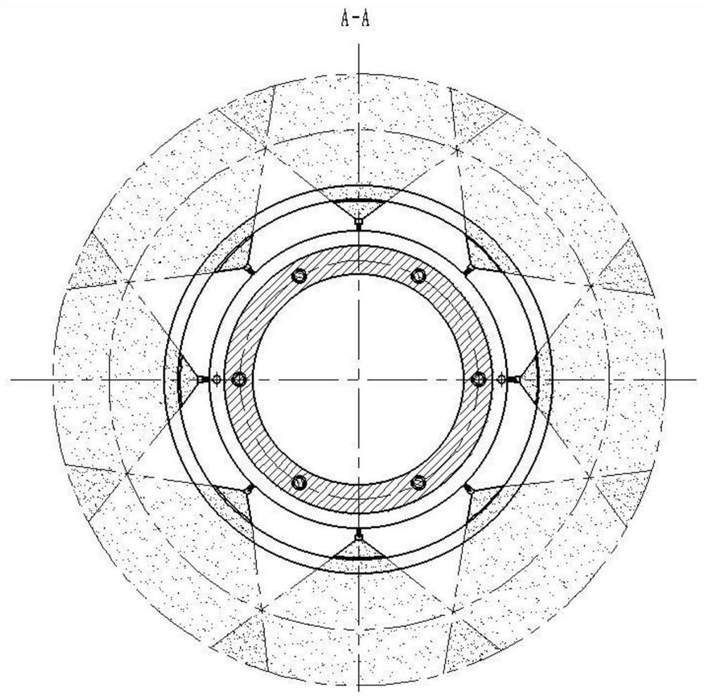 Grouped nozzle spraying dust removal device for cantilever excavator