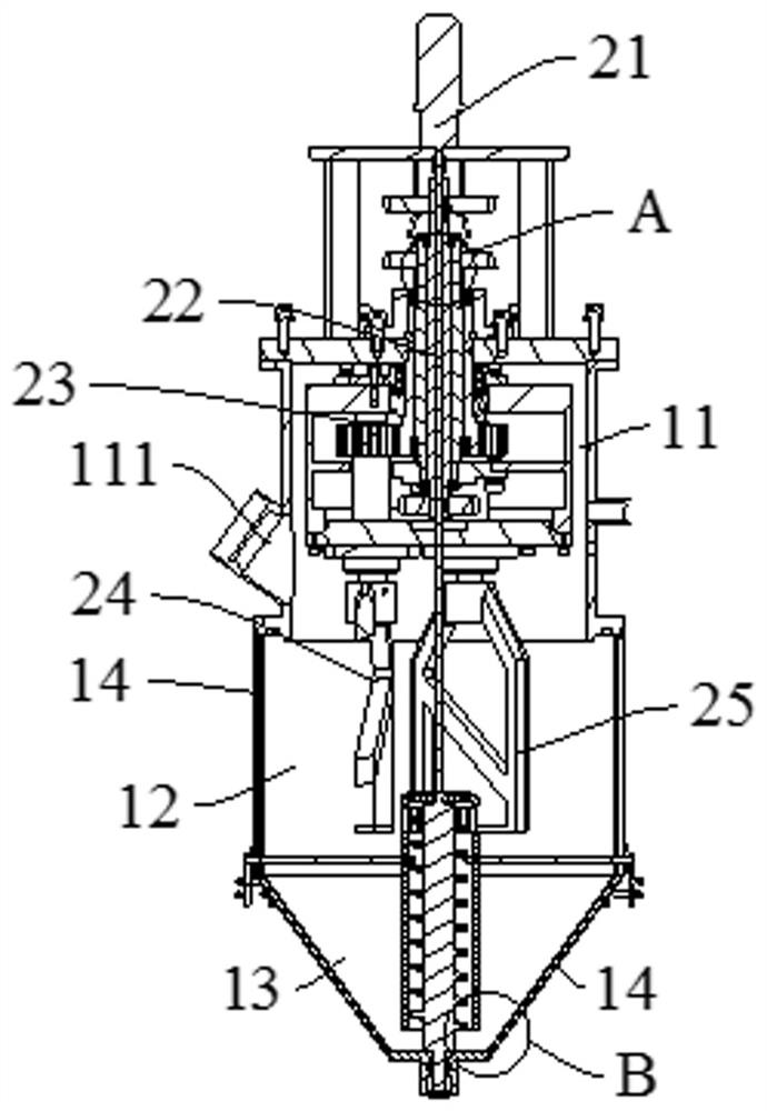 Raw material mixing device for producing cyclopropyl acetylene
