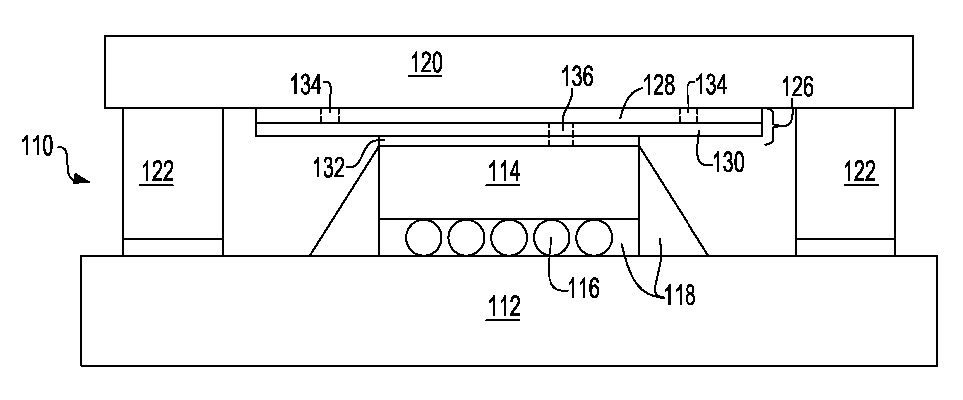 Semiconductor device assembly having a stress-relieving buffer layer