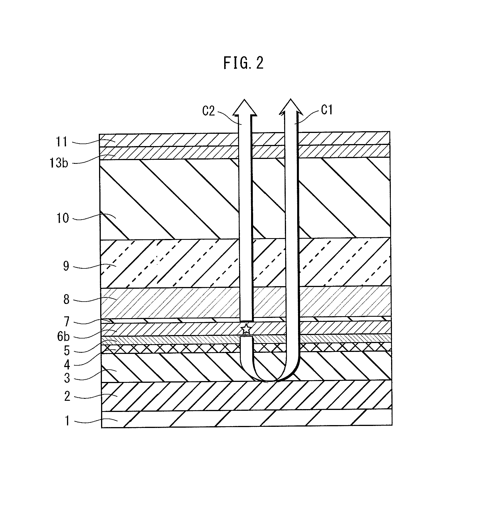 Light-emitting element and display device using same