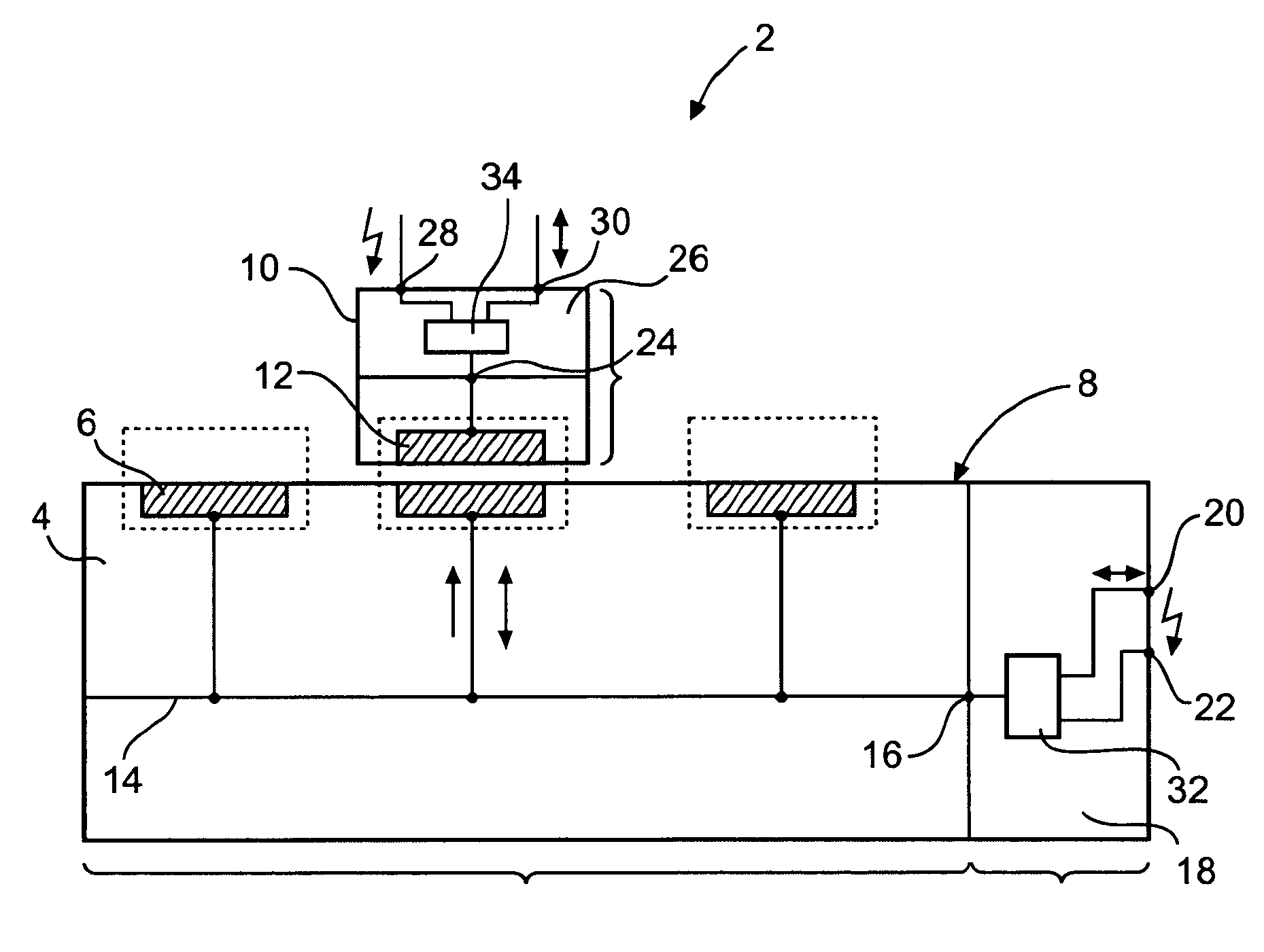 System for contact less data and power transmission