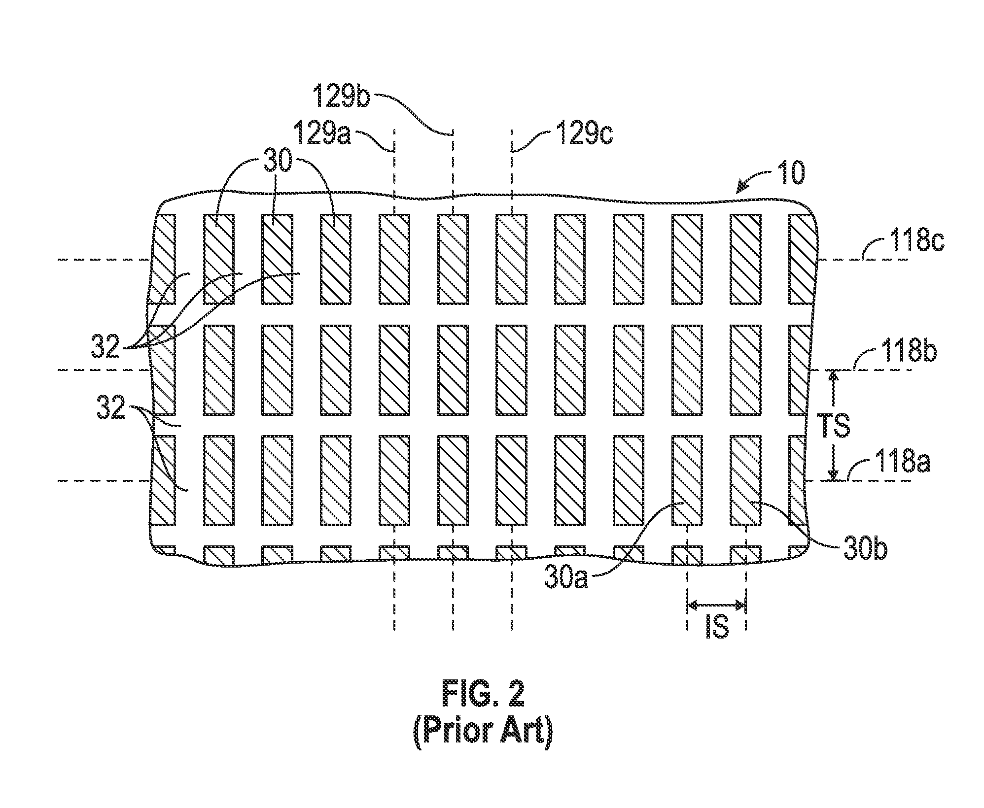Imprint mold and method for making using sidewall spacer line doubling