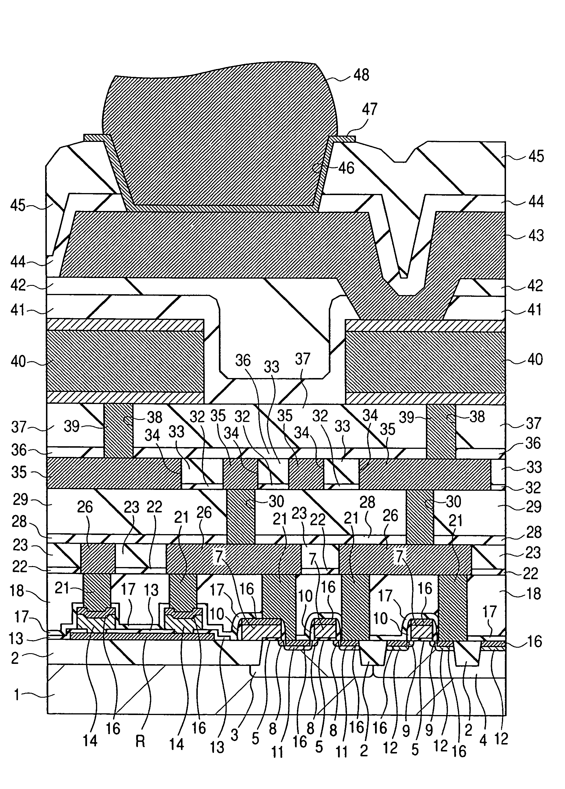 Semiconductor integrated circuit device and process for manufacturing the same