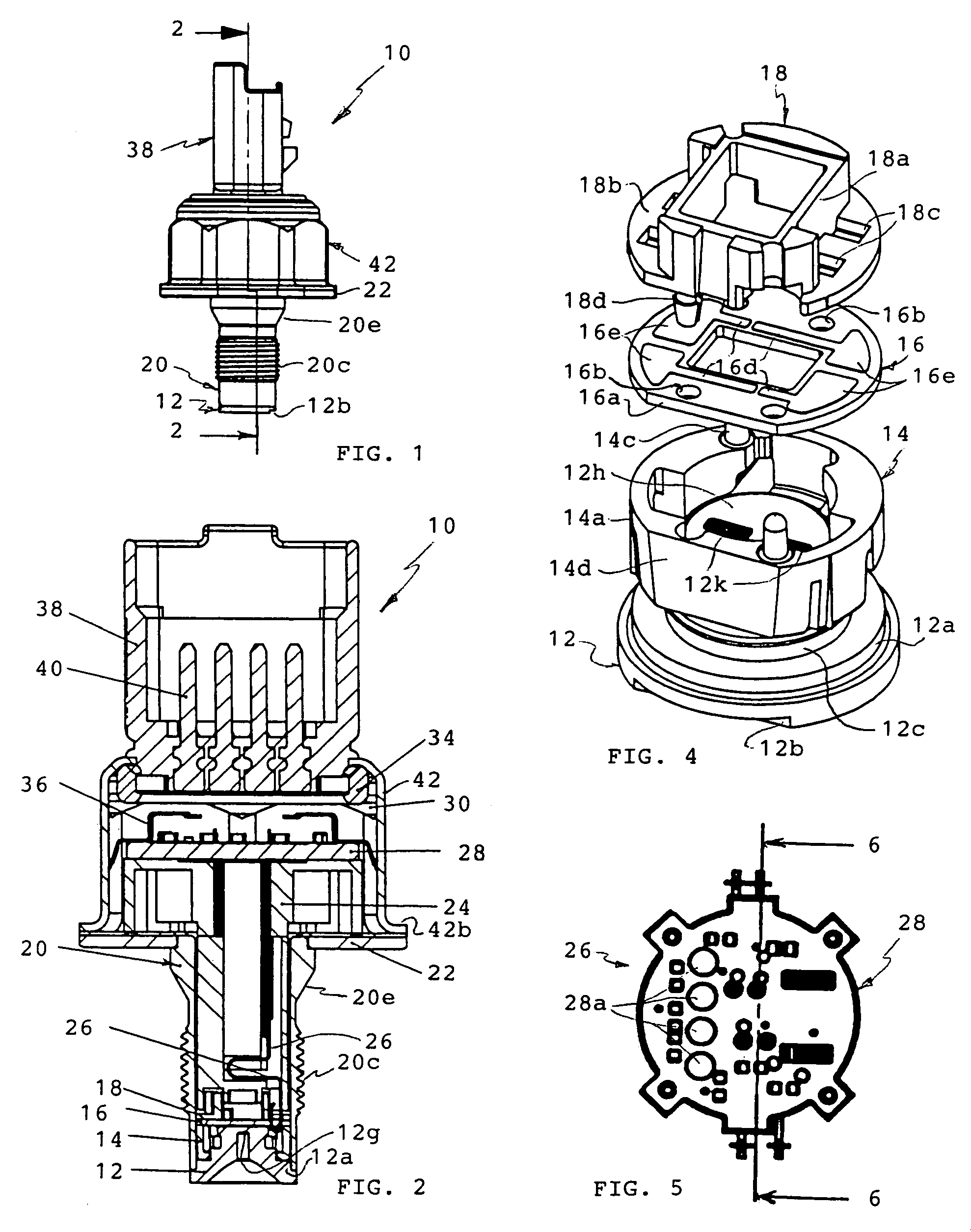 Combined pressure and temperature transducer