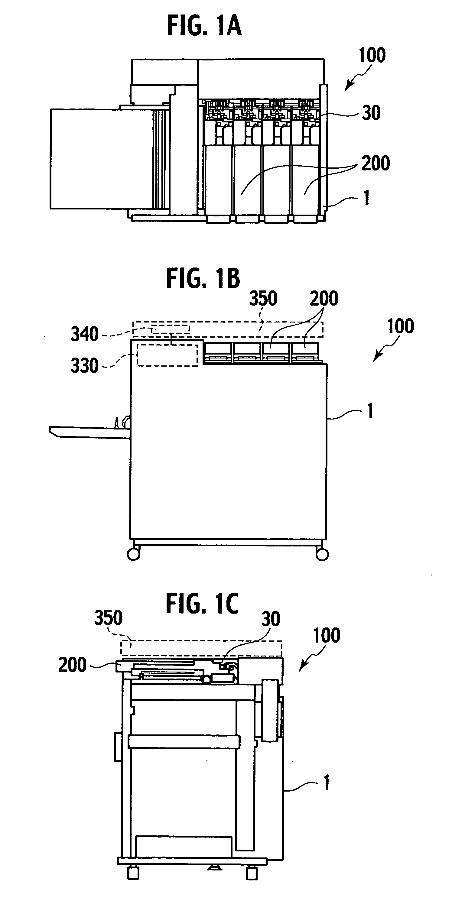 Detachable structure for ink cartridge, and control method for attaching/detaching ink cartridge