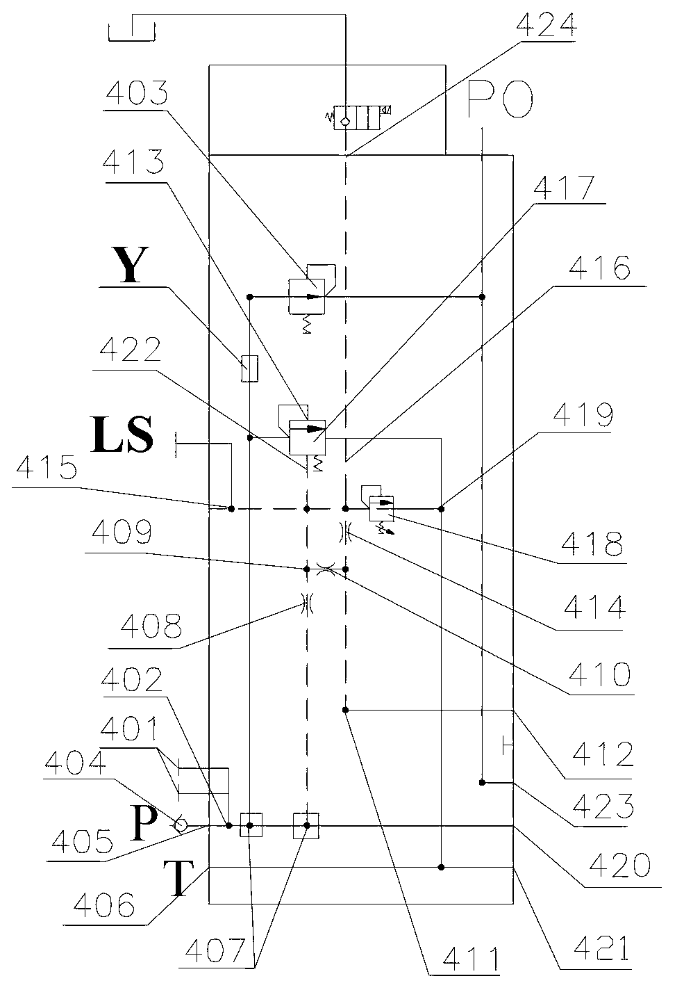 Dual-purpose multi-channel hydraulic proportional valve