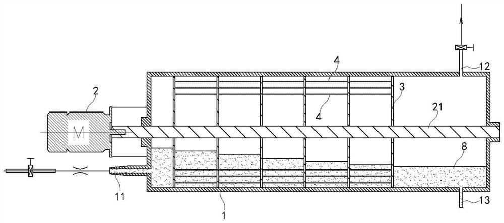 Vacuum partition flat plate type continuous defoaming machine