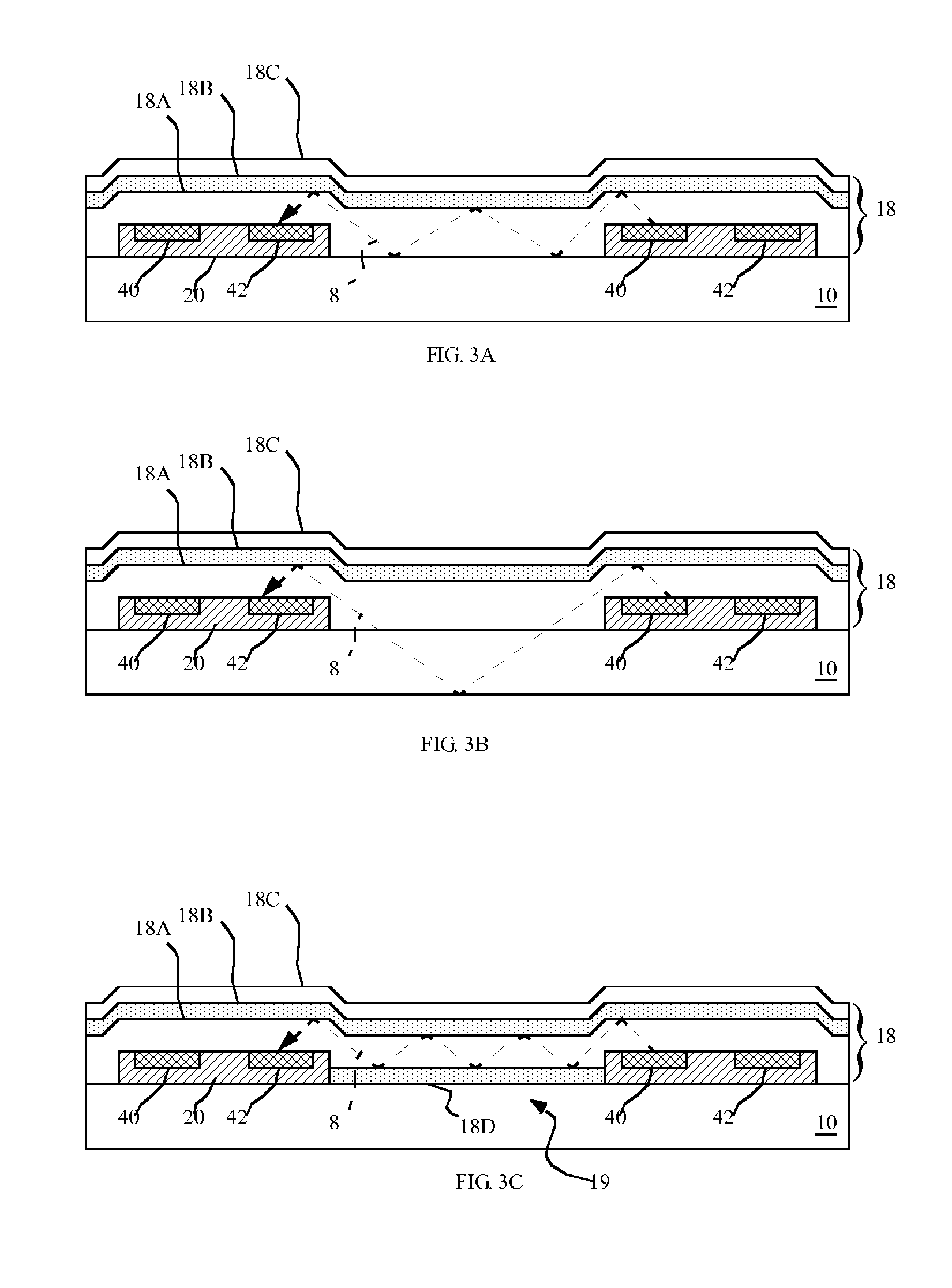 Electroluminescent display device with optically communicating chiplets