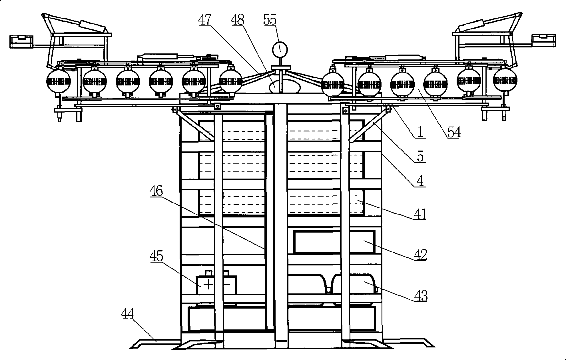 Automatic fishing device in submarine