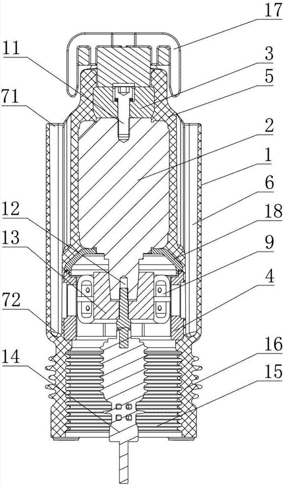 Heavy-current solid encapsulated pole column and manufacturing method thereof