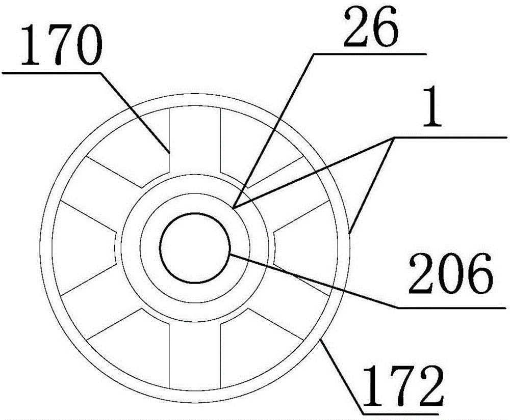 Variable-speed mop washer-dryer having rotary support, hexagonal prism sliders and self-locking lifting cylinder