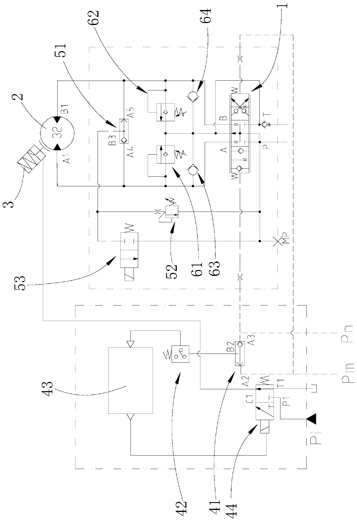 Crane rotation buffer reversing valve and crane open type rotation brake control system