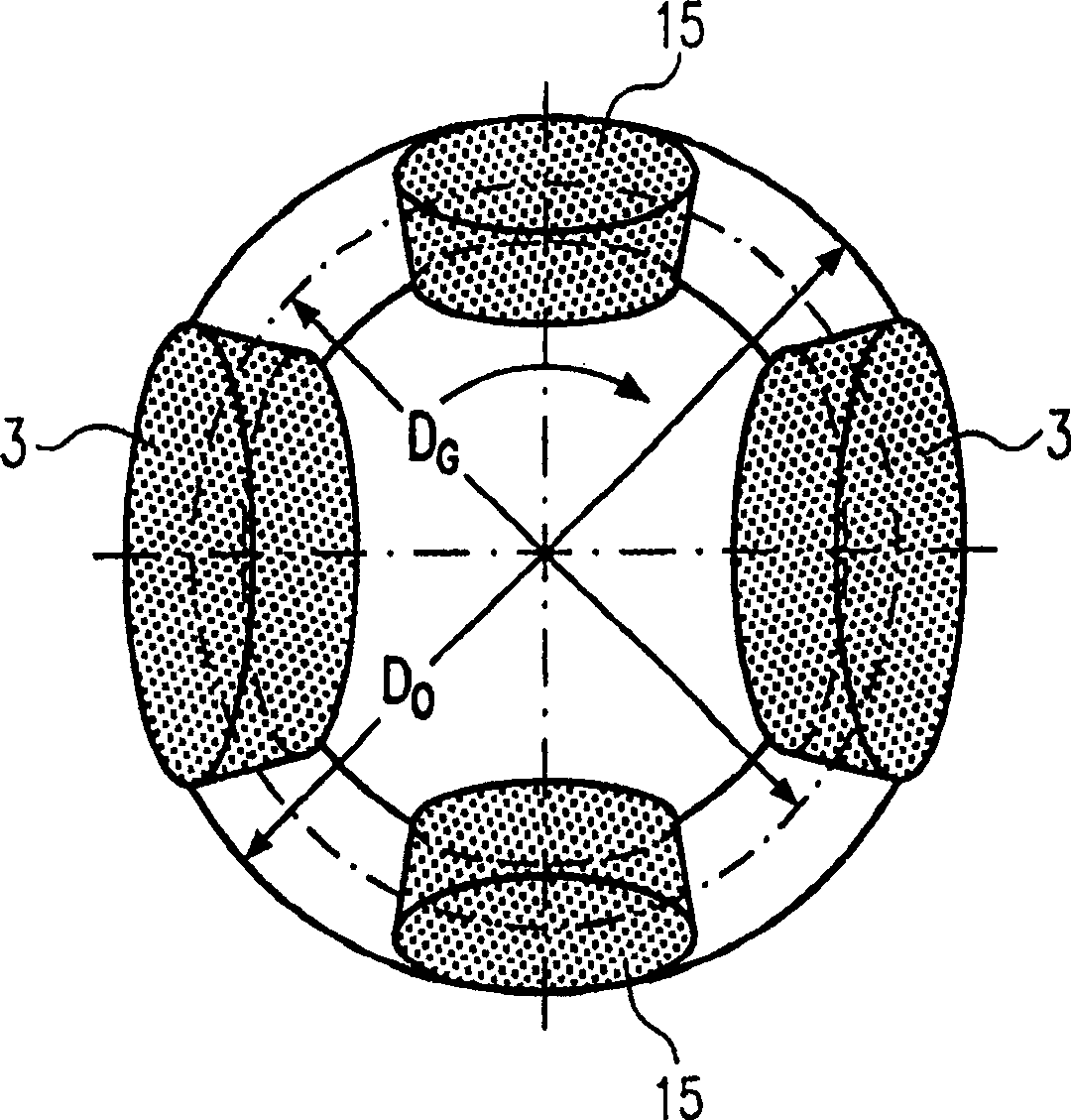 Roller grinding mill and method for grinding materials that contain magnetizable components