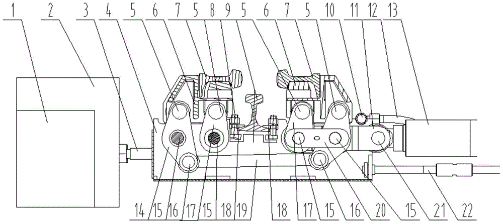 A double-clamp flat-push non-gravity electro-hydraulic vehicle reducer