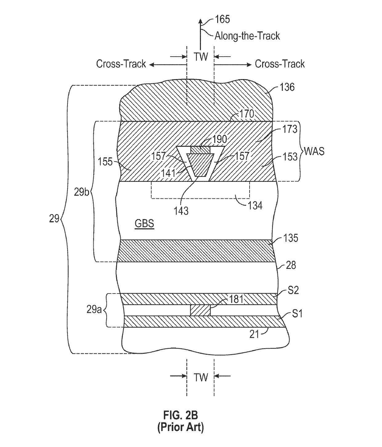 Magnetic recording write head with write pole having a tapered trailing end section with negative magnetic anisotropy