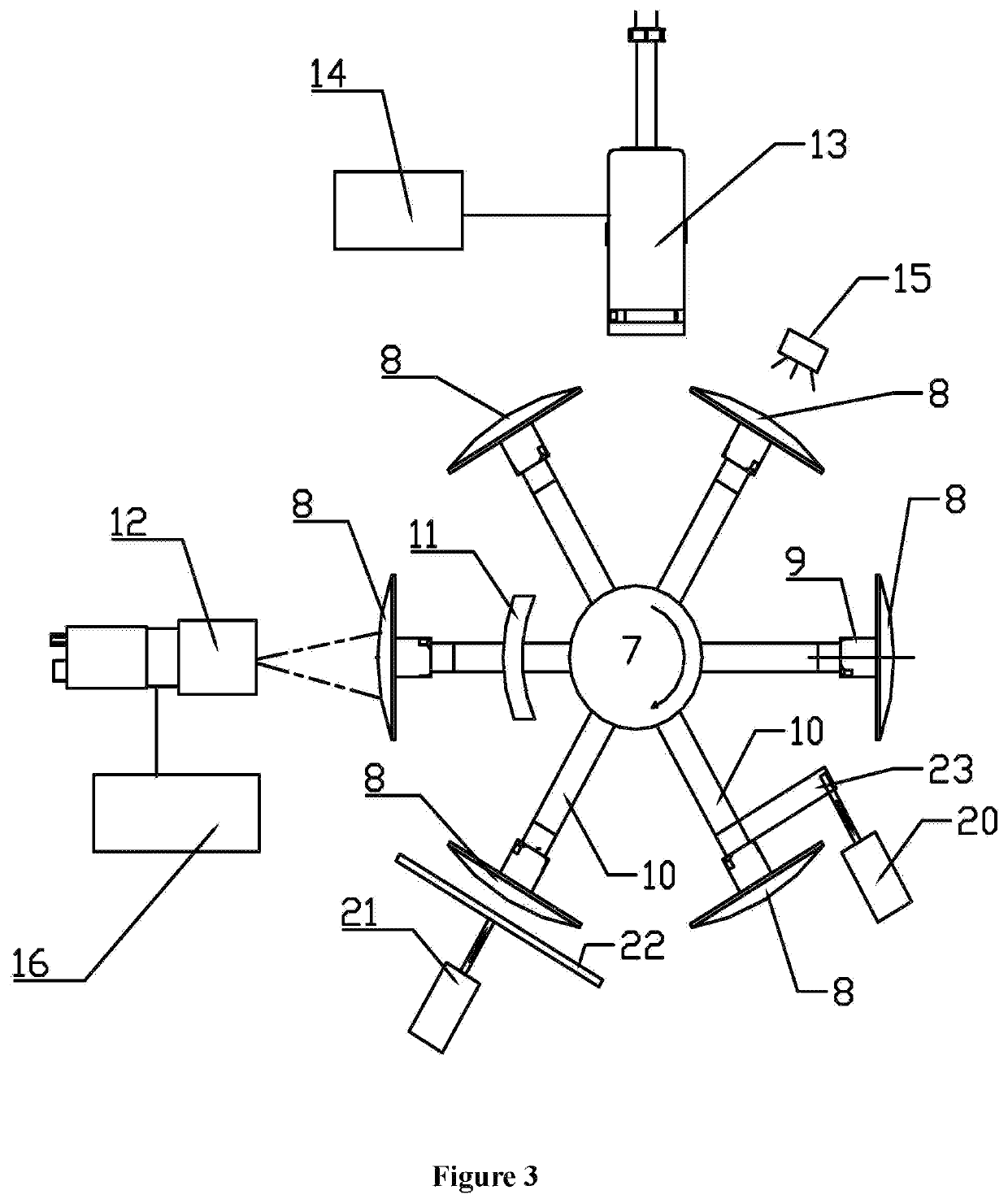 Revolving drum type digital lens printing device