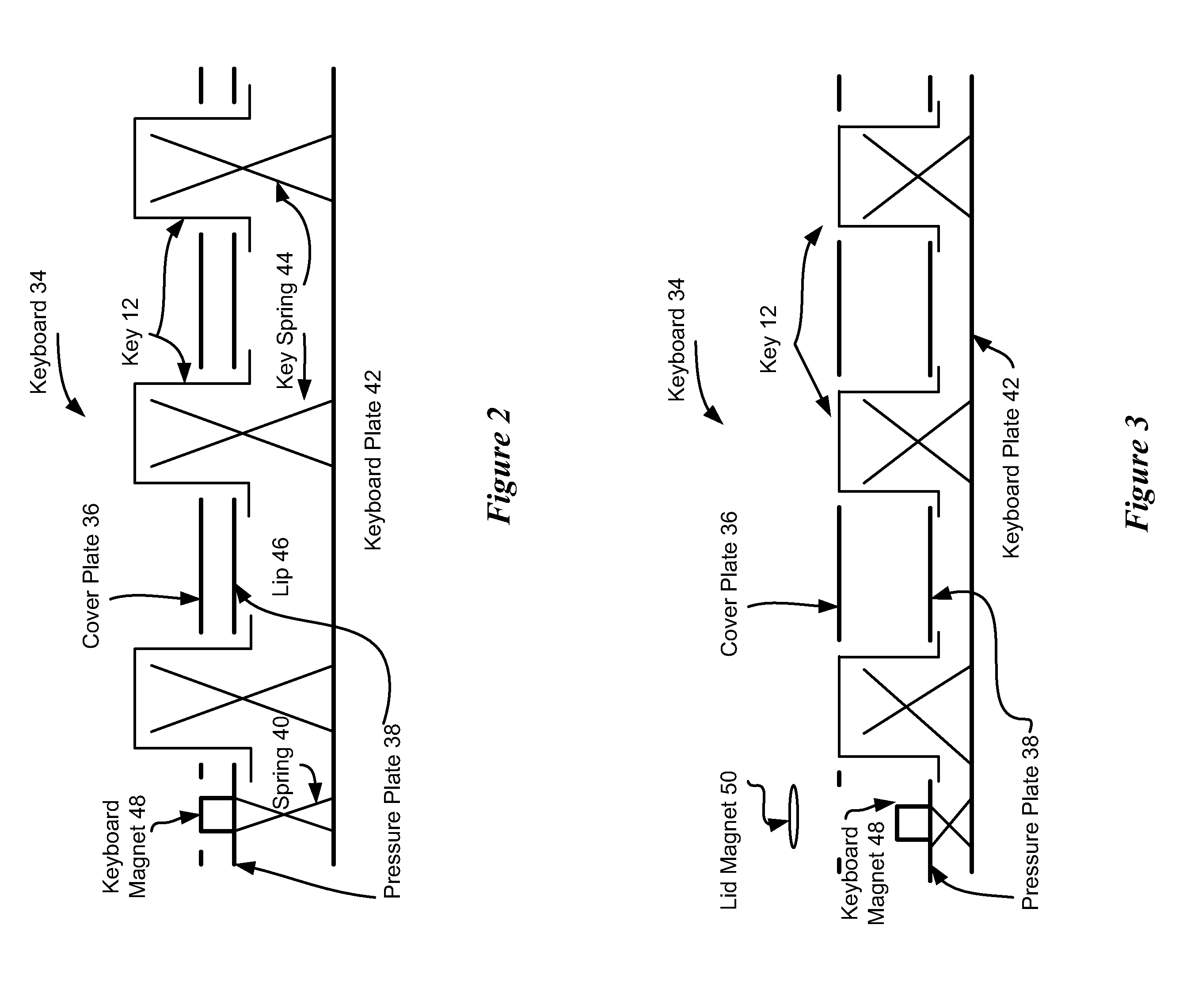 System and method for information handling system keyboard stowage