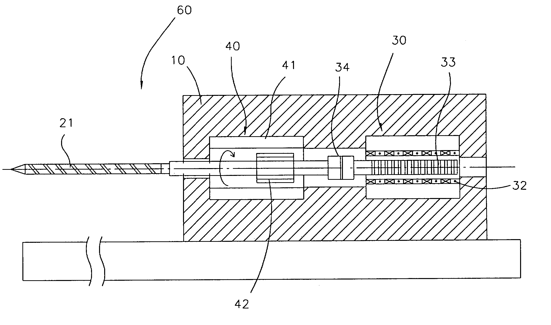 Electromagnetic coaxial driving injection apparatus