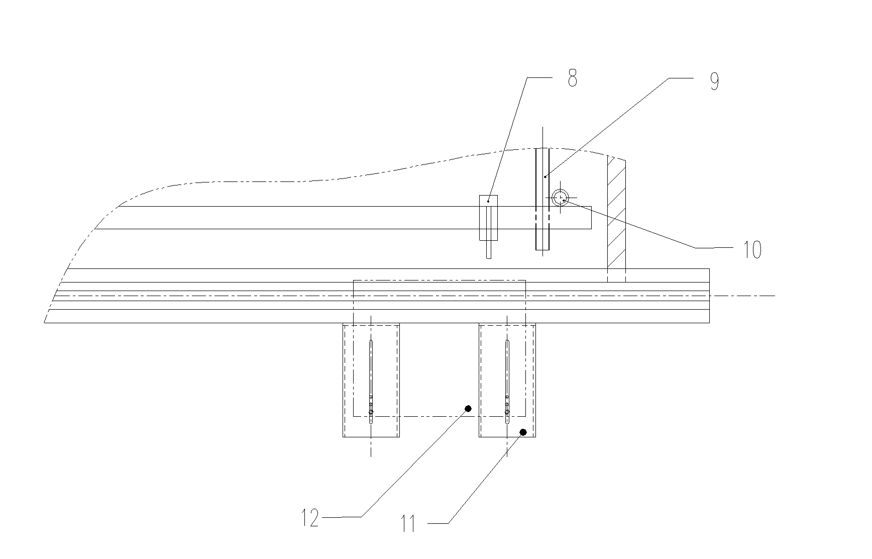 Auxiliary locating device of bending machine for passenger car