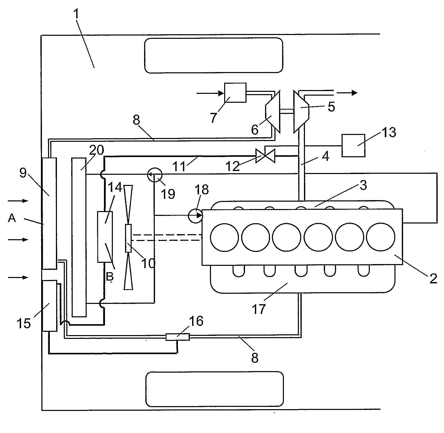Arrangement for Recirculation of Exhaust Gases of a Supercharged Internal Combustion Engine
