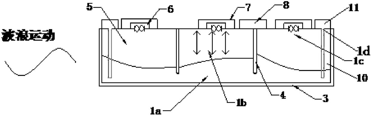 Movable floating breakwater with oscillation water column type wave energy conversion device