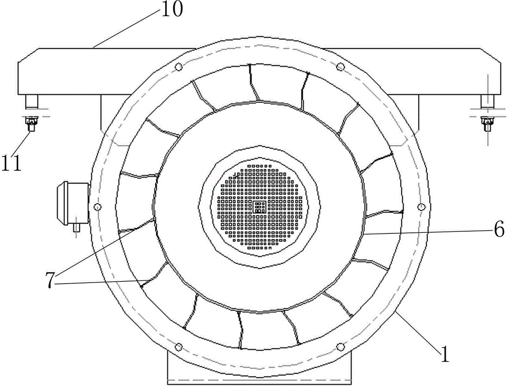 Inclined flow ventilator for subway locomotive filter reactor