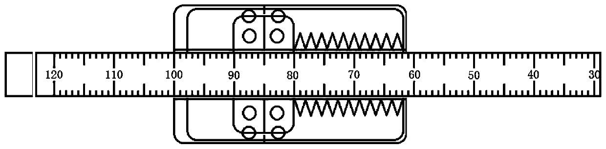 Leg circumference measuring ruler used for deep venous thrombosis judgment