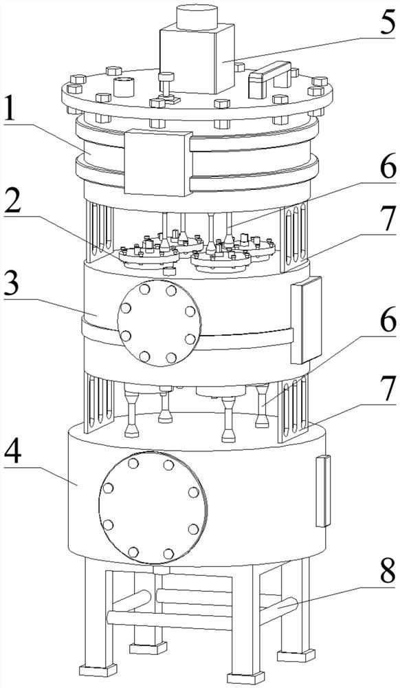 Viscosity reduction and solid removal integrated device for catalytic cracking oil slurry