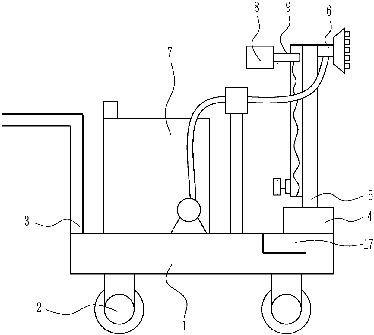 Traffic light pole washing equipment