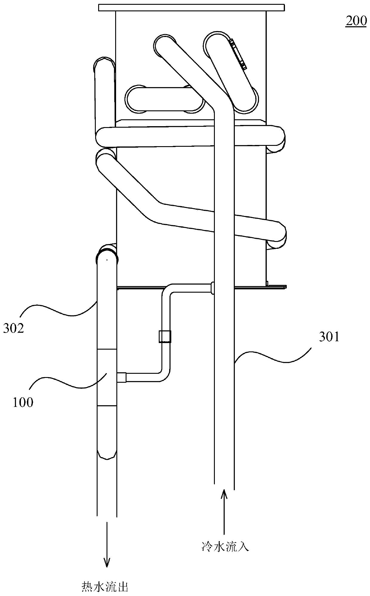 Bypass flow valve and gas water heater comprising same