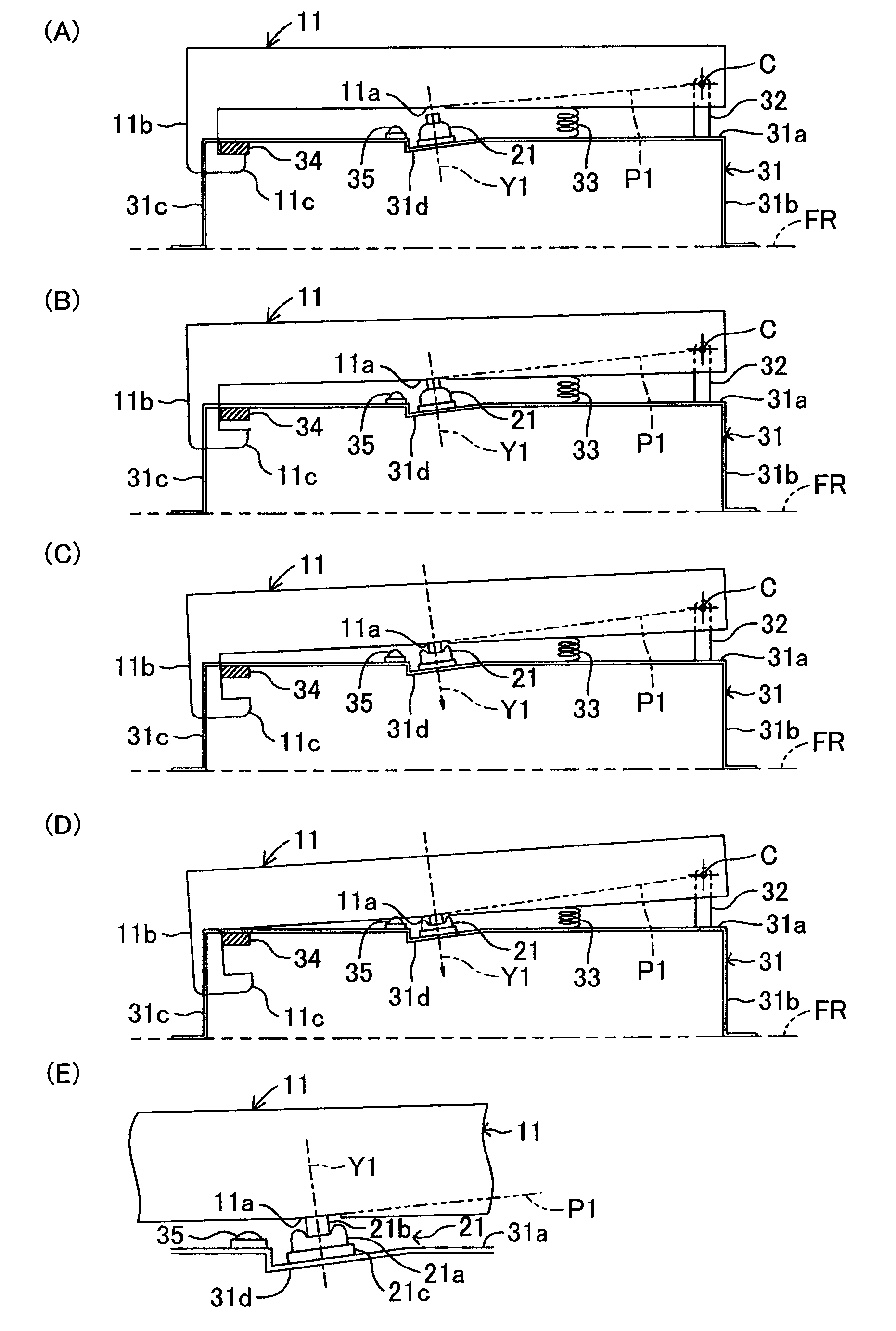 Operating element device